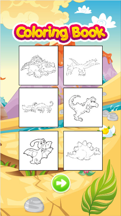 Dinosaur Coloring Book HD - Drawing for Kids Free screenshot 2
