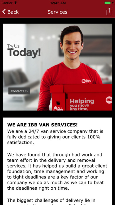 IBB Van Services screenshot 3