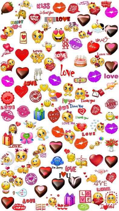 Love Stickers and Words for iMessage screenshot 2