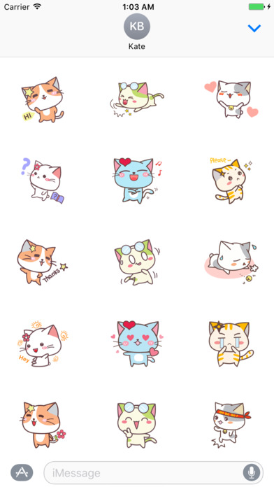 Sticker Cat Happy+ screenshot 3
