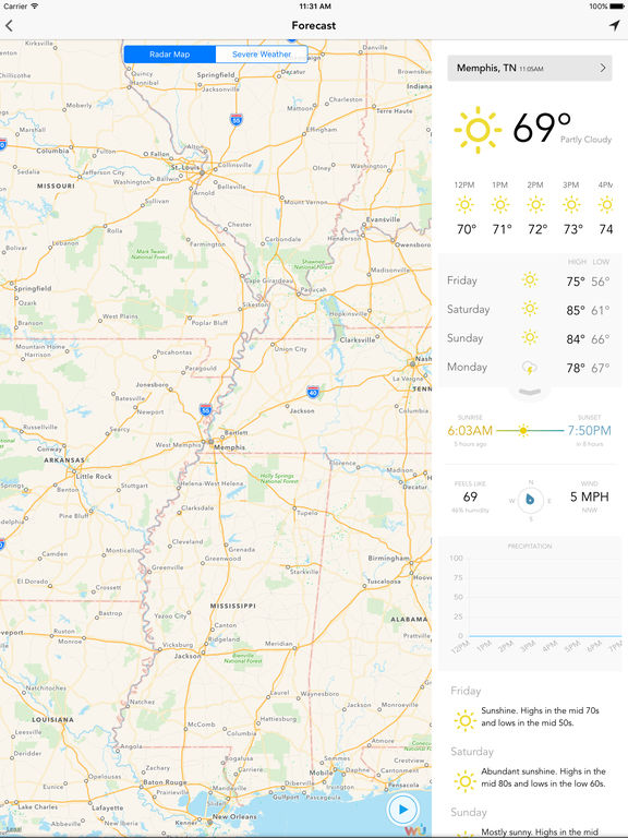 App Shopper MEM wx Memphis Weather Forecast, Traffic & Radar (Weather)