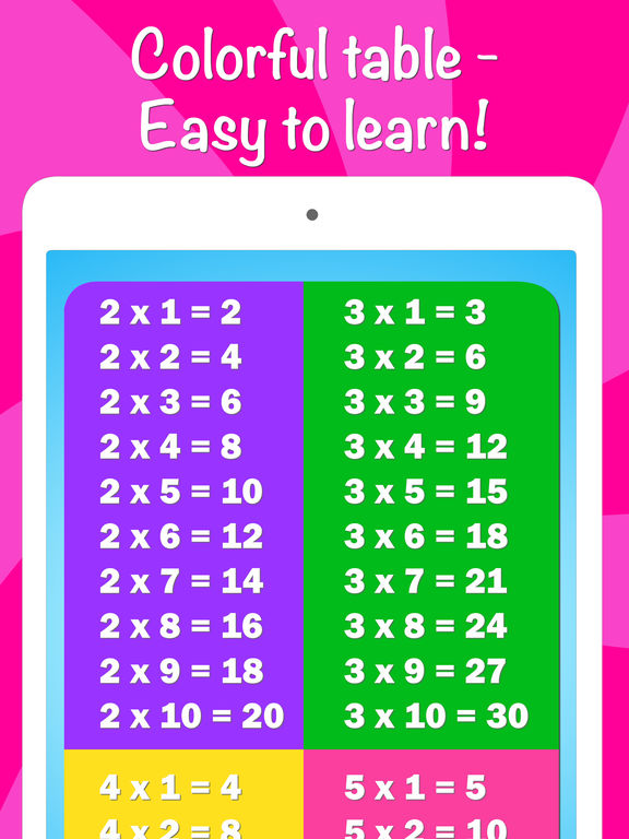 times table app for mac kids