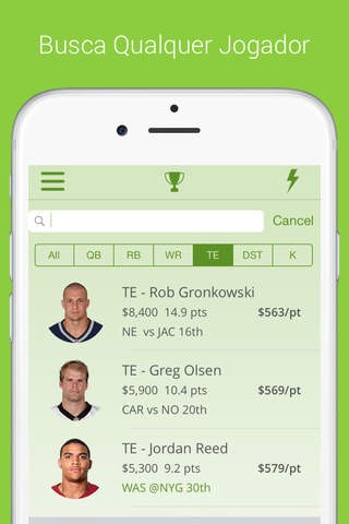 Daily Fantasy Football Lineups - For One Day Fantasy Sports Leagues And Fanduel screenshot 2