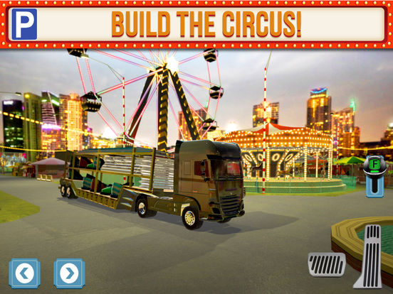 Screenshots of Amusement Park Fair Ground Circus Trucker Parking Simulator for iPad