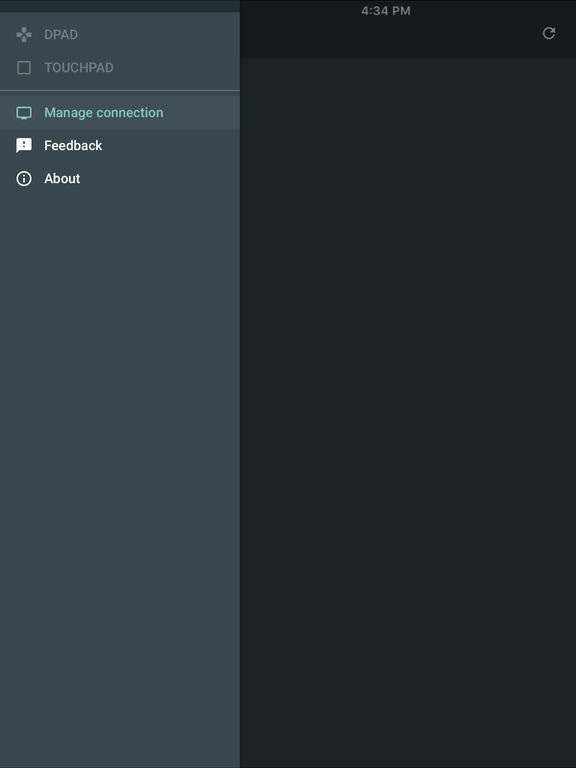 Screenshots of Android TV for iPad