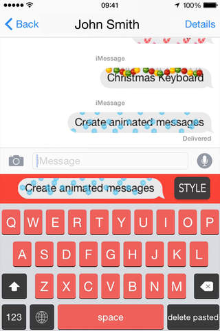 Christmas Keyboard - Send Animated Messages screenshot 2