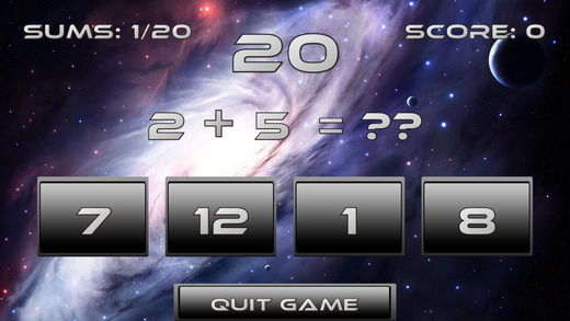 Space Math Free - Math Game for Children and Adults