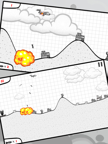 【免費遊戲App】Bomber - The Game Where Paper Plane Drops Bombs On Objects In Notebook-APP點子