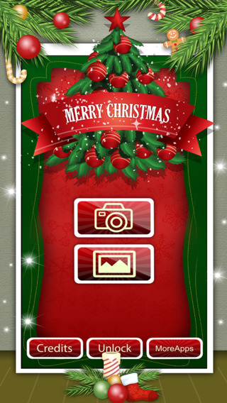 Santa Claus Merry Christmasfy Holiday Stickers Photo Booth Camera