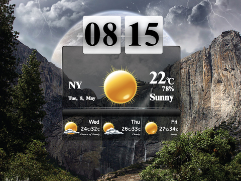 Awesome Cool Weathers Clock HD screenshot 3