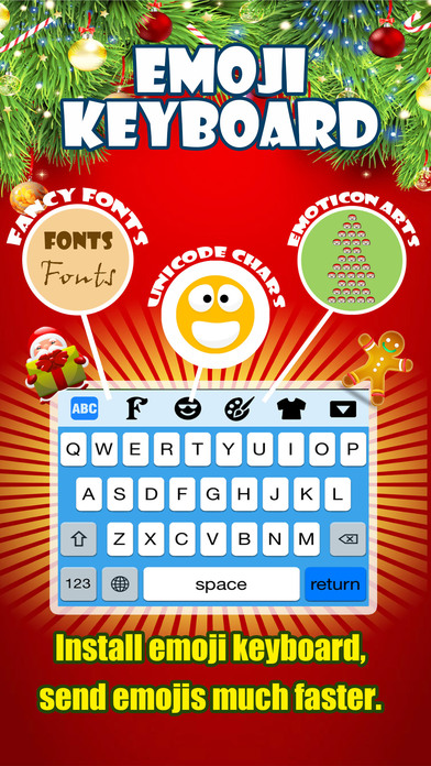 Screenshots of Emoji Keyboard - Color Stickers & Text Fonts for Messenger for iPhone
