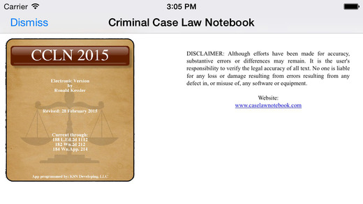 Washington State Legal - Criminal Case Law Notebook 2015
