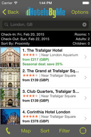 London Hotels - HotelsByMe.com screenshot 2