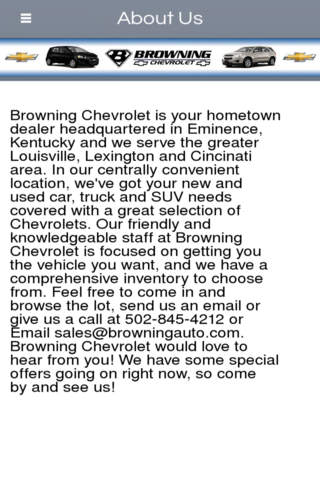 Browning Chevrolet - Eminence screenshot 2