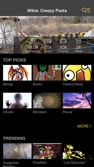 【免費書籍App】Wikia: Creepy Pasta Fan App-APP點子