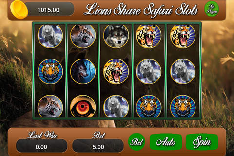 AAA Adventure of Lions and Tigers Slots Safari Share - Free Slots (Realistic Simulation) screenshot 2