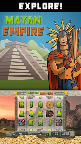 Maya Empire Slots: Aztec Video Slots Best Realistic Simulation - Free Slots Game Spin Win Coins With