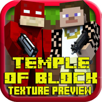 Temple of Block 3D Texture Preview for Minecraft LOGO-APP點子