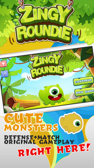Zingy Roundie-Pop Cute Monster