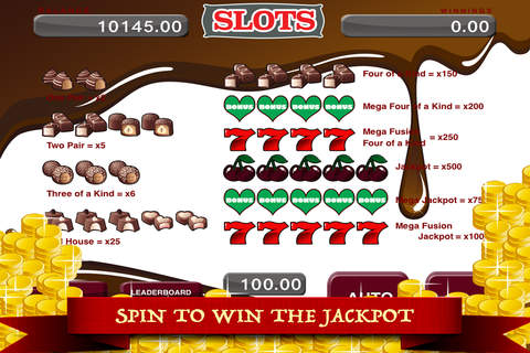 `Aaron Aces 777 Chocolate Lovers Slots Machine FREE - Spin to Win the Big Prizes screenshot 3