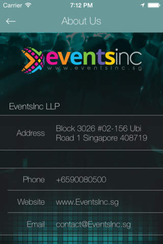 EventsInc LLP screenshot 2