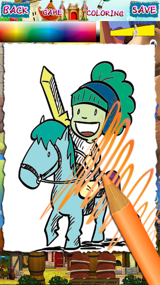 Coloring Drawing For Knight Mike Kids