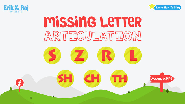 Missing Letter Articulation for Speech Therapy