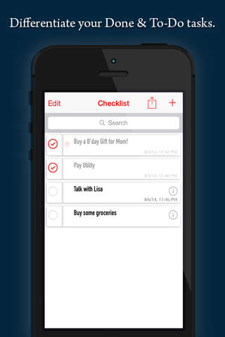 College Checklist - Travel Packing List, Task Manager and To Do List Free App for iPhone! screenshot 4