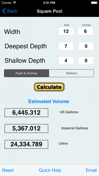 【免費生產應用App】Pool Volume & Size-APP點子