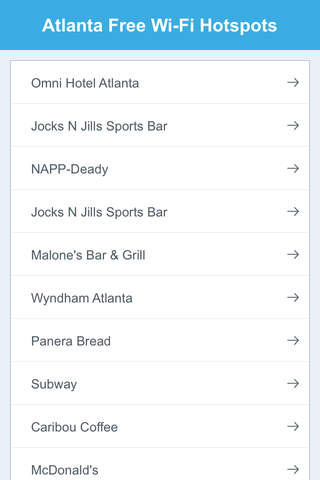 Atlanta Free Wi-Fi Hotspots screenshot 2