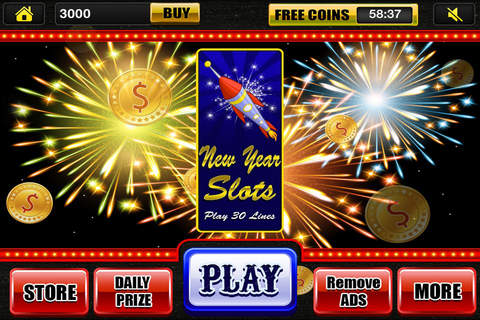 2015 Jackpot New Years Win Million Payline Slot Machine - Play Party Paradise Slots at Big Casino Free screenshot 3