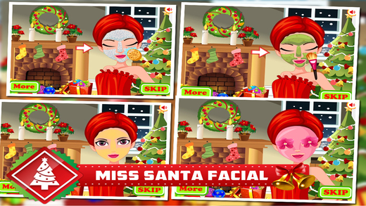 Facial Miss Santa - Makeover Makeup Dressup Games