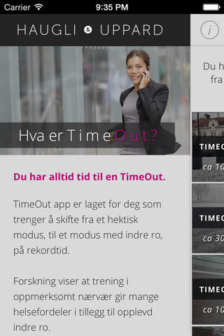 TimeOut Mindfulness på norsk screenshot 3