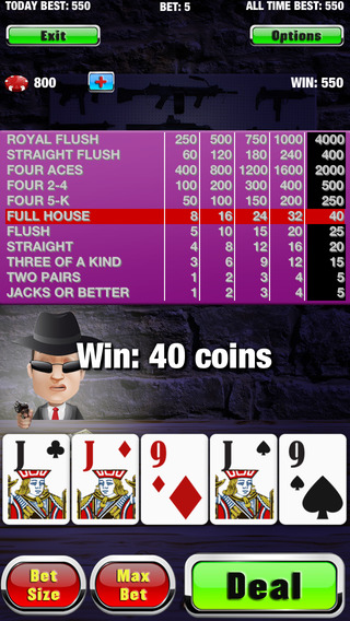 【免費遊戲App】Mafia Video Poker FREE - Jacks or Better, Acey Deucey, All American and More-APP點子