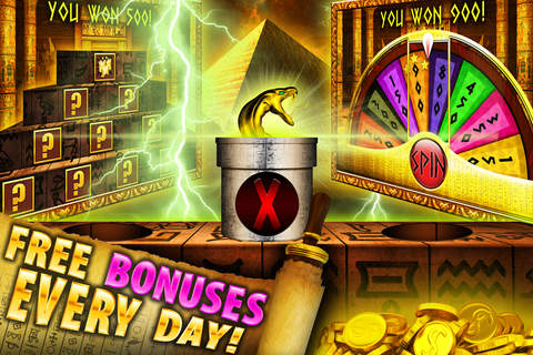 Slots Golden Tomb Casino PRO - A Pharaohs Gold Vegas Slot Machine Game! screenshot 4
