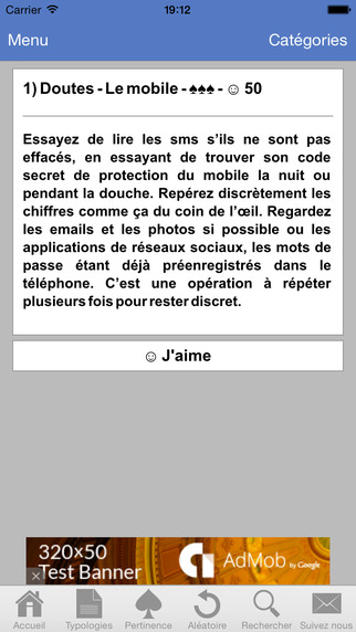 【免費娛樂App】Les 100 signes d'infidélité-APP點子