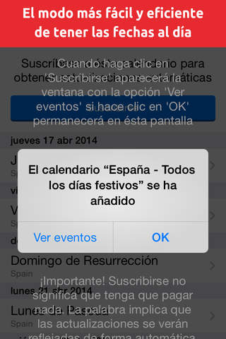 Días festivos Calendario (FestivosCal) screenshot 2
