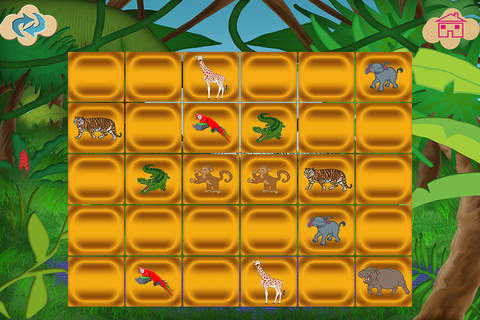 Animals Match Preschool Learning Experience In The Wild Memory Flash Cards Game screenshot 3