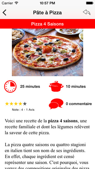 【免費生活App】Recette : réussir sa pizza, garniture et pâte à pizza-APP點子