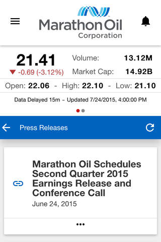Marathon Oil Corporation (MRO) screenshot 2