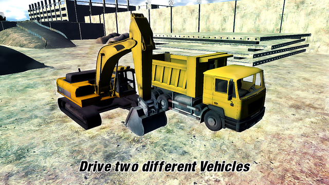 【免費遊戲App】Sand Excavator – Heavy Duty Digger machine Construction Crane Dump Truck Loader 3D Simulator Game-APP點子