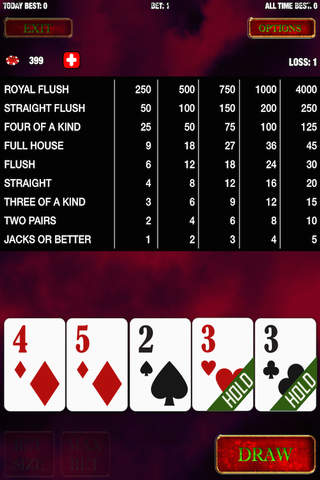 A Best Halloween Video Poker - Texas Hold Em Casino HD screenshot 4