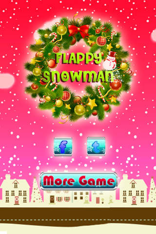 Flappy Snowman - Tap To Fly screenshot 2