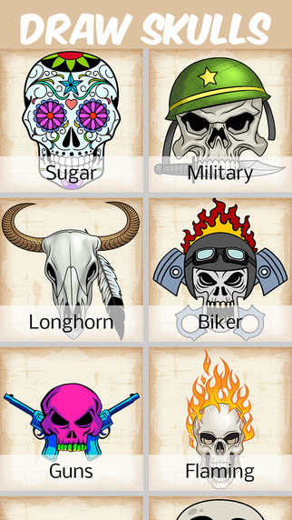 【免費教育App】How to Draw Skulls-APP點子