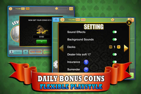 All Blackjack 21 - Practise Your Casino Game and Blackjack Skill for FREE ! screenshot 2