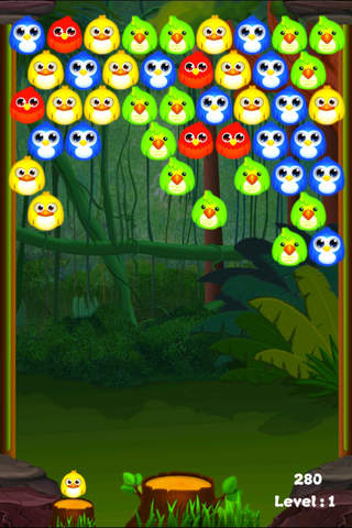 Pretty Bubble Forest Bird:  A Yellow Flying Birds Puzzle Games screenshot 4