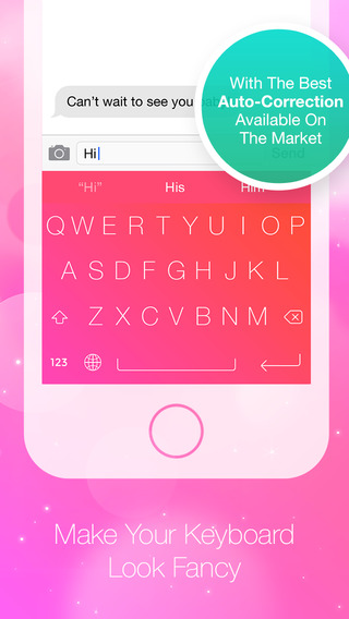 PinkKey: colorful pink predictive keyboard with autocorrect autocomplete and prediction