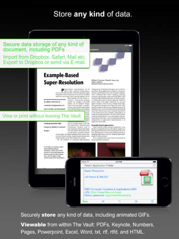 【免費生產應用App】The Vault - Secure Document and Data Storage & Password Safe-APP點子