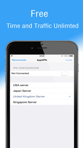 AppVPN - Unlimited Time and Bandwidth Free VPN