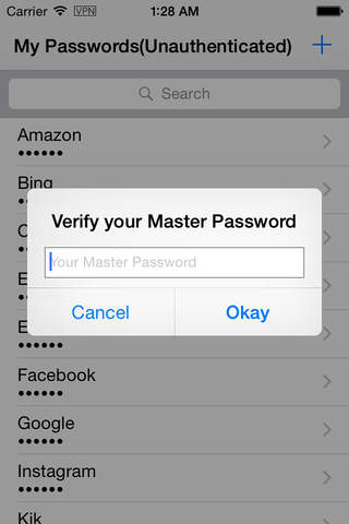 MyPasswords - Fingerprint, Secure & Convenient way to keep all my passwords screenshot 4